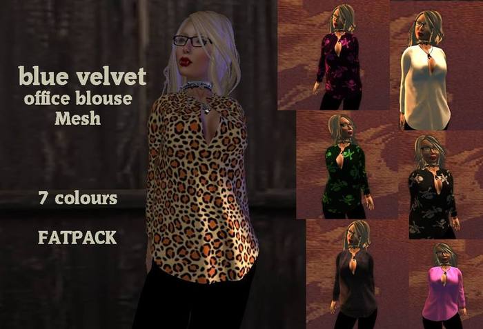 blouse office Blue Velvet
