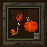 Whimsy Jack O lantern Snails & Ladybug A