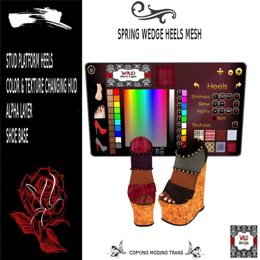 SPRING WEDGE HEELS MESH