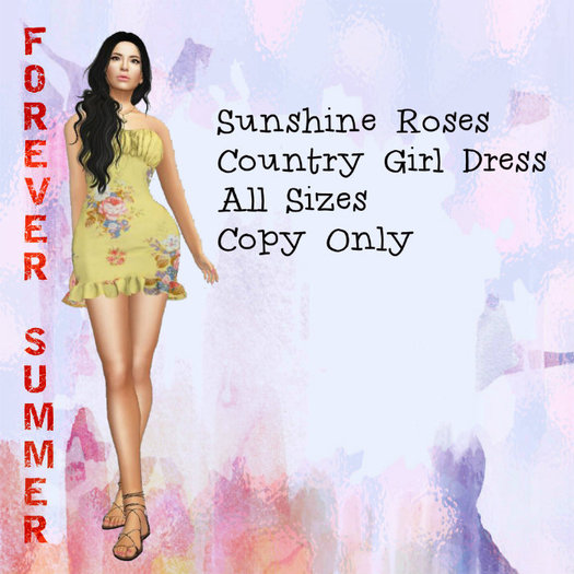 FOREVER SUMMER Green Calico Floral Country Girl Dress