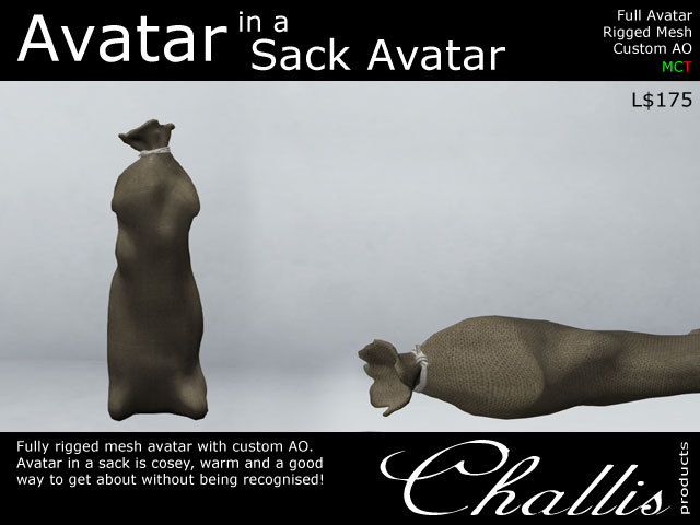 (Challis) Avatar In A Sack Avatar (DEMO)