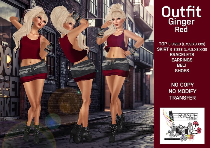 ..::RASCH::. Outfit Ginger Red 