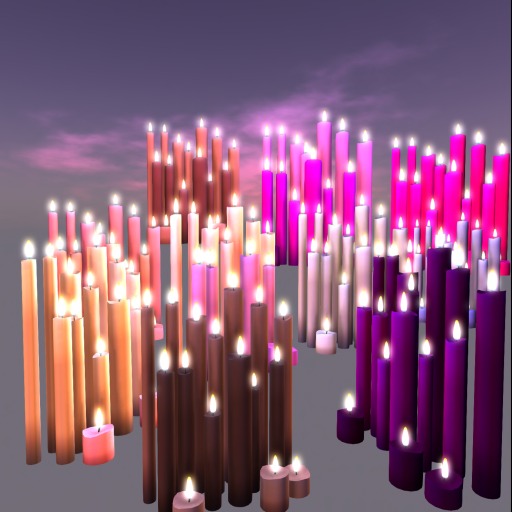 Candle bunch 3 prims copy green