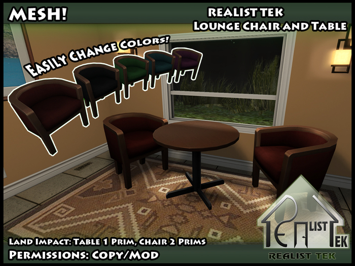 Realist Tek Lounge Chair and Table