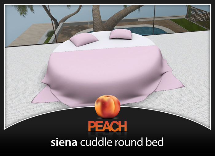 Peach siena cuddle round bed box MP