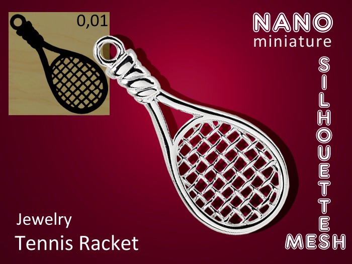 Mesh Silhouettes * Nano miniature - Tennis Racket