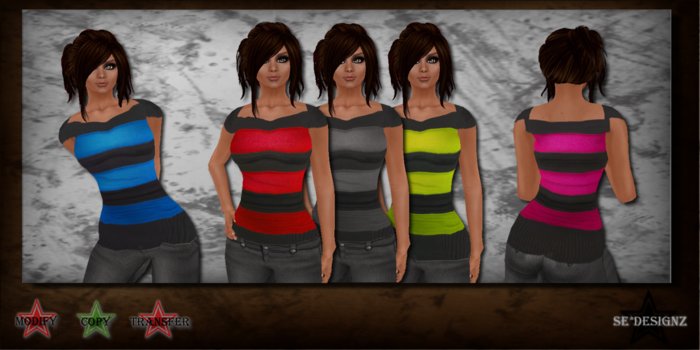 [SE*Designz] Striped Shirt - pink