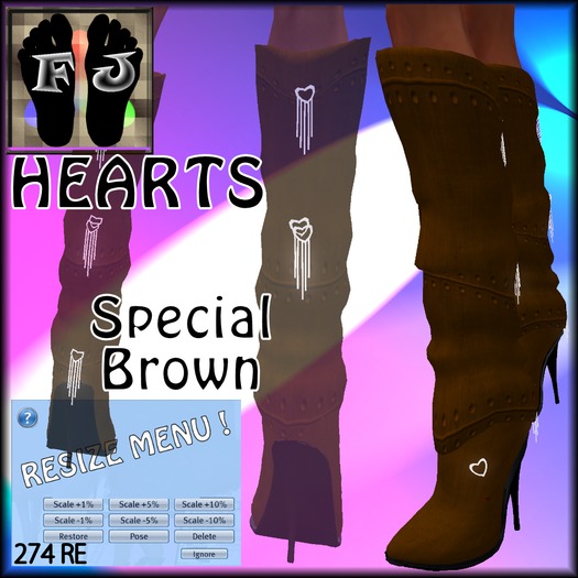 Fj Design 274 - HEARTS SPECIAL BROWN - Boxed