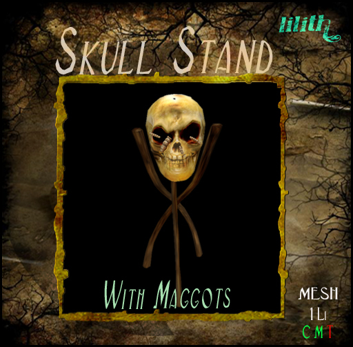 LD Cannibal Series: Skull Stand With Maggots