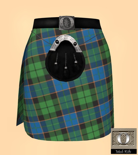 Ohio's Kilts Mesh Spring Blue N Green Tartan