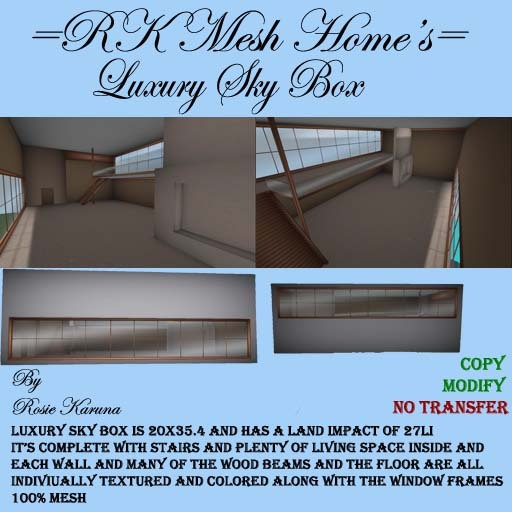=RK Mesh Home's= Luxury Sky Box 20x35.4_27 LI