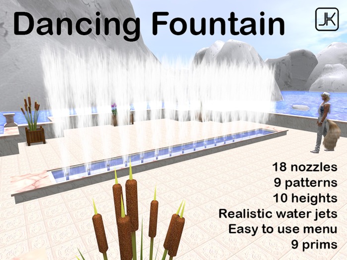 JK Fountain - Line - White