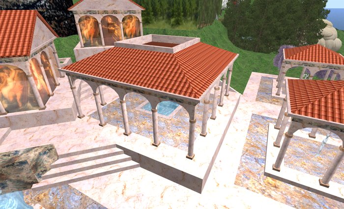 Greek Roman Mediterranean Bath with In Ground Spa