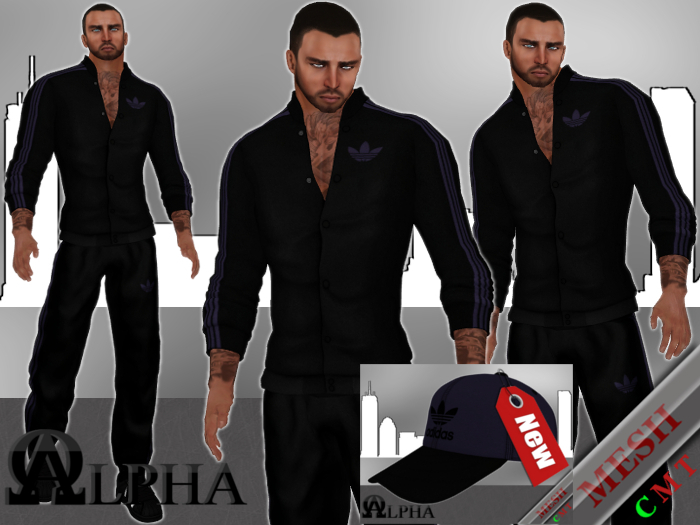 (ALPHA) MESH_Dress_Shirt_BLUE&WHITE