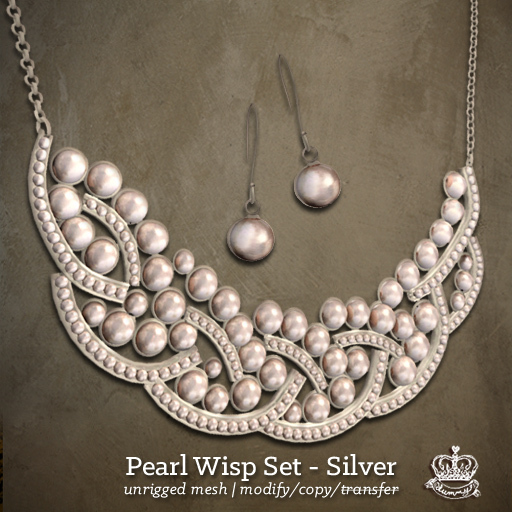 (Yummy) Pearl Whisp Set - Silver