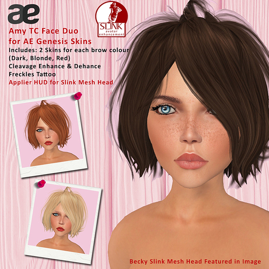 :DEMO AE: Amy Add on Make Up HUD for SLink Mesh Head