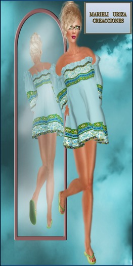 M.U DOLLY BLUE DRESS