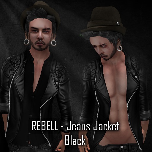 REBELL - Leather Jacket - Black