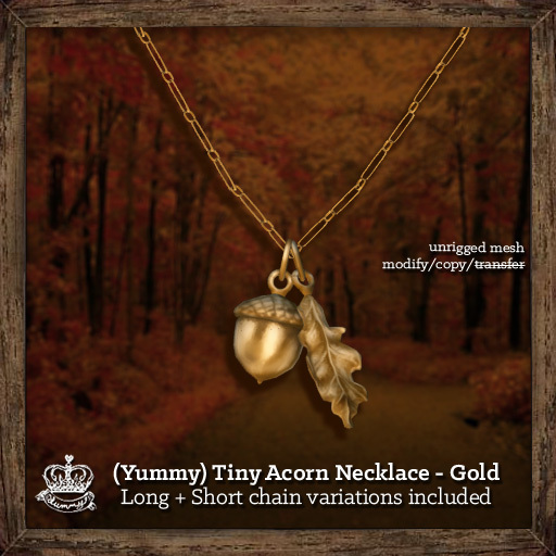 (Yummy) Tiny Acorn Earring -  Copper
