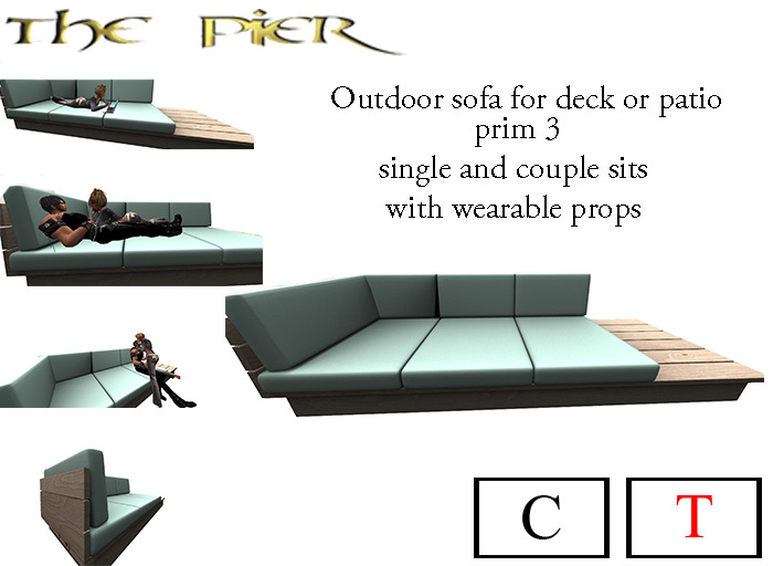 Outdoor sofa teal