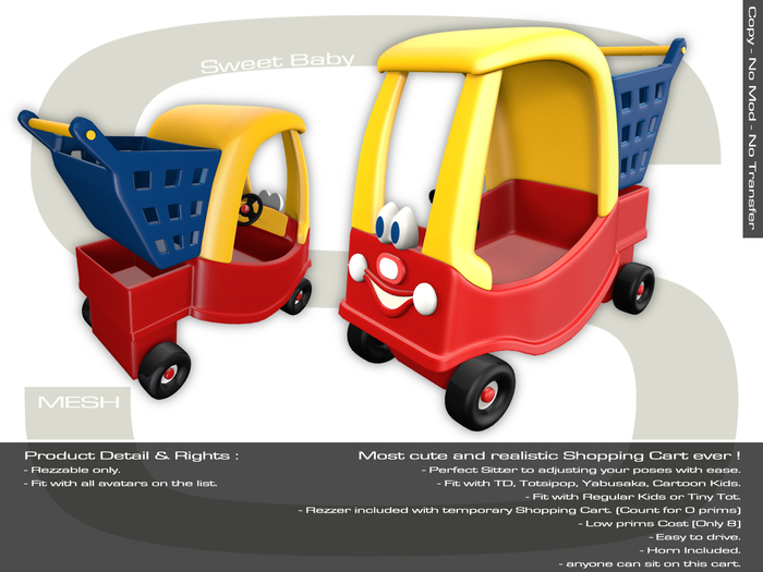 Sweet Baby - Shopping Cart Mesh Red