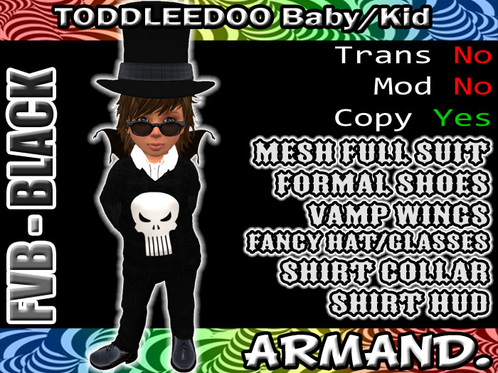 --ARMAND-- FANCY VAMP BOY - BLACK