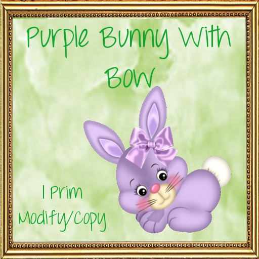 Purple Bunny With Bow