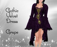 Gothic Velvet Dress Grape