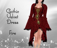 Gothic Velvet Dress Fire