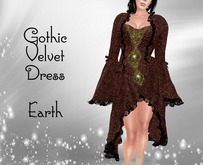 Gothic Velvet Dress Earth