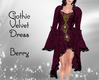 Gothic Velvet Dress Berry