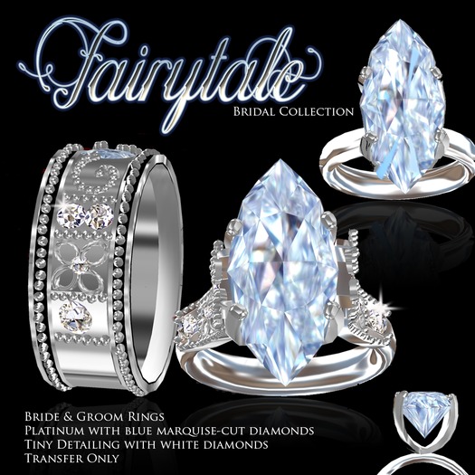 Exquisite Fairytale Prince&Princess Bridal Set Platinum (box)