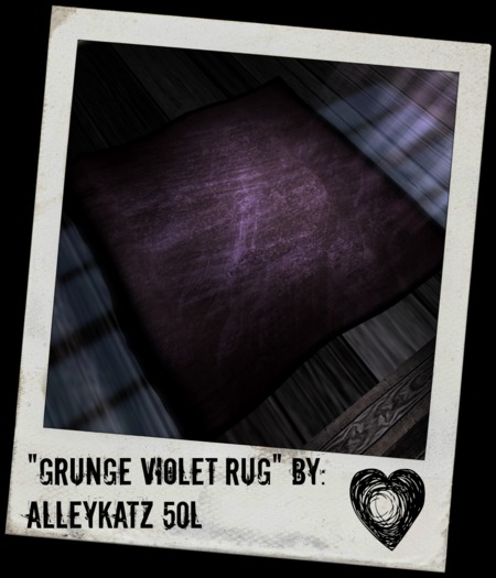 Grunge Violet Rug by AlleyKatz - BOXED