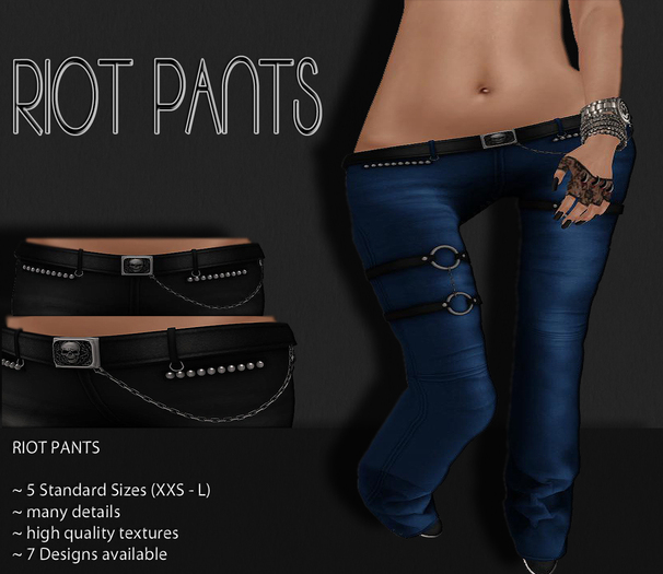 ~FM~ Riot Pants - Royal Blue