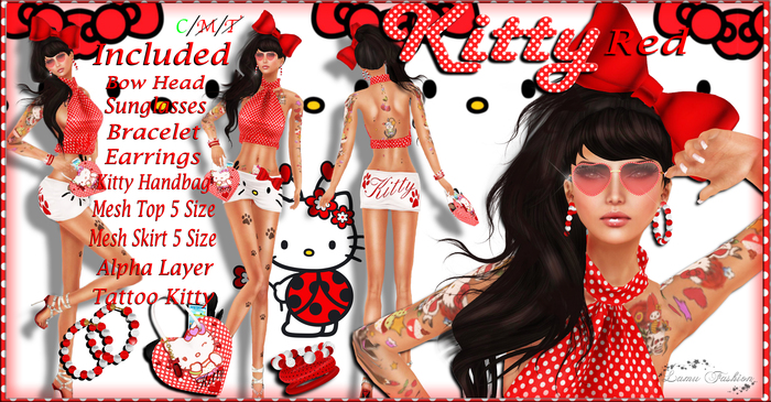 -Lamu Fashion-Outfit Kitty-RED !DISCOUNT!
