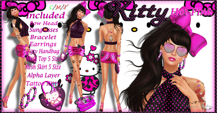 -Lamu Fashion-Outfit Kitty HOT PINK !DISCOUNT!