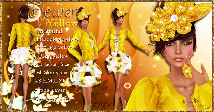 -Lamu Fashion-Outfit *Flower YELLOW* !DISCOUNT!