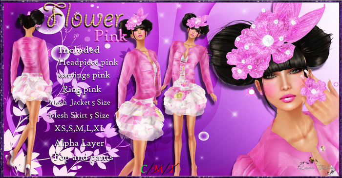 -Lamu Fashion-Outfit *Flower PINK* !DISCOUNT!