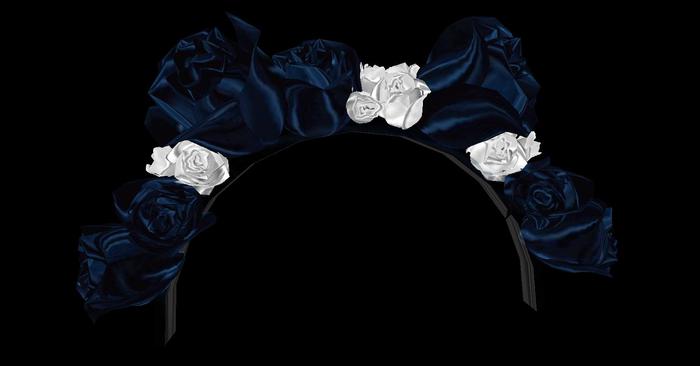 full floral head piece midnight adj.