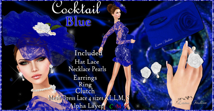 -Lamu Fashion-Cocktail Blue !DISCOUNT!