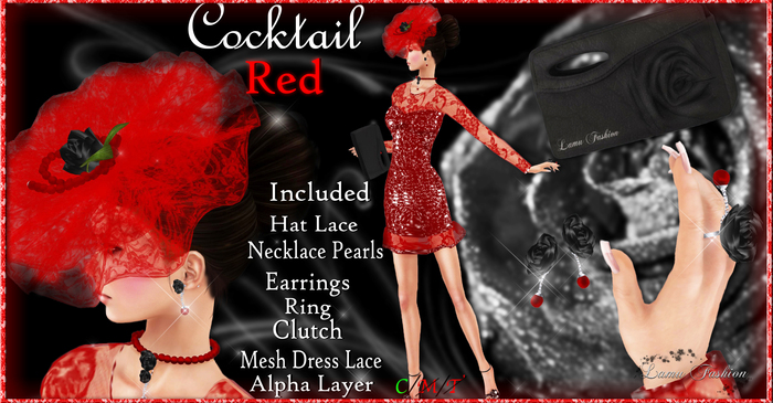 -Lamu Fashion-Cocktail Red !DISCOUNT!