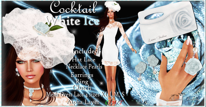 Lamu Fashion-Cocktail White Ice !DISCOUNT!