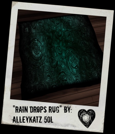 Rain Drops Rug by AlleyKatz - BOXED