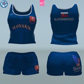 SLOVAKIA - female top + shorts  (MESH)
