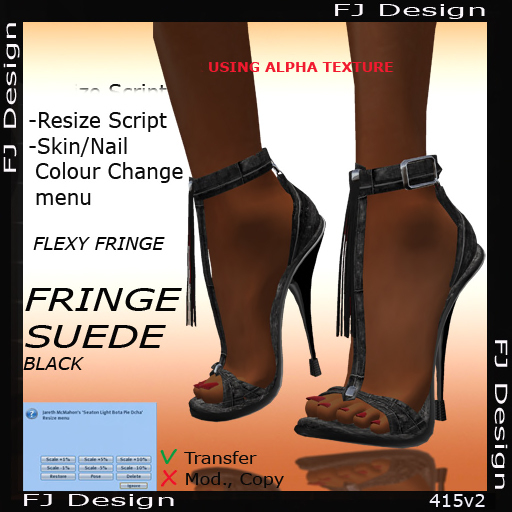 FJ Design Box 415v2 Fringe Suede black  FJ Design 39