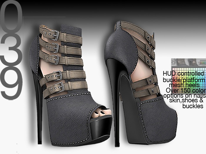 baii maii 039 buckle/platform/heels/mesh w/color HUD