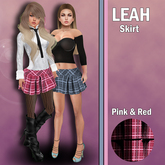 SleekChic - Leah Skirt Pink & Red