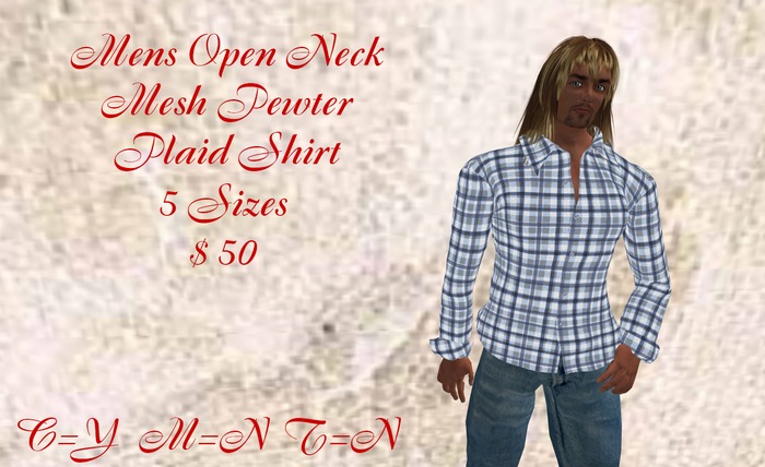 Man Shirt Pewter Mesh                  B