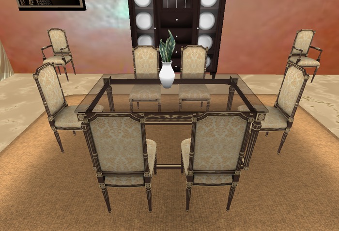 TAVOLO E SEDIE RINASCIMENTO