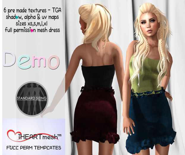 iHEARTmesh - Ruffle dress v3 - DEMO